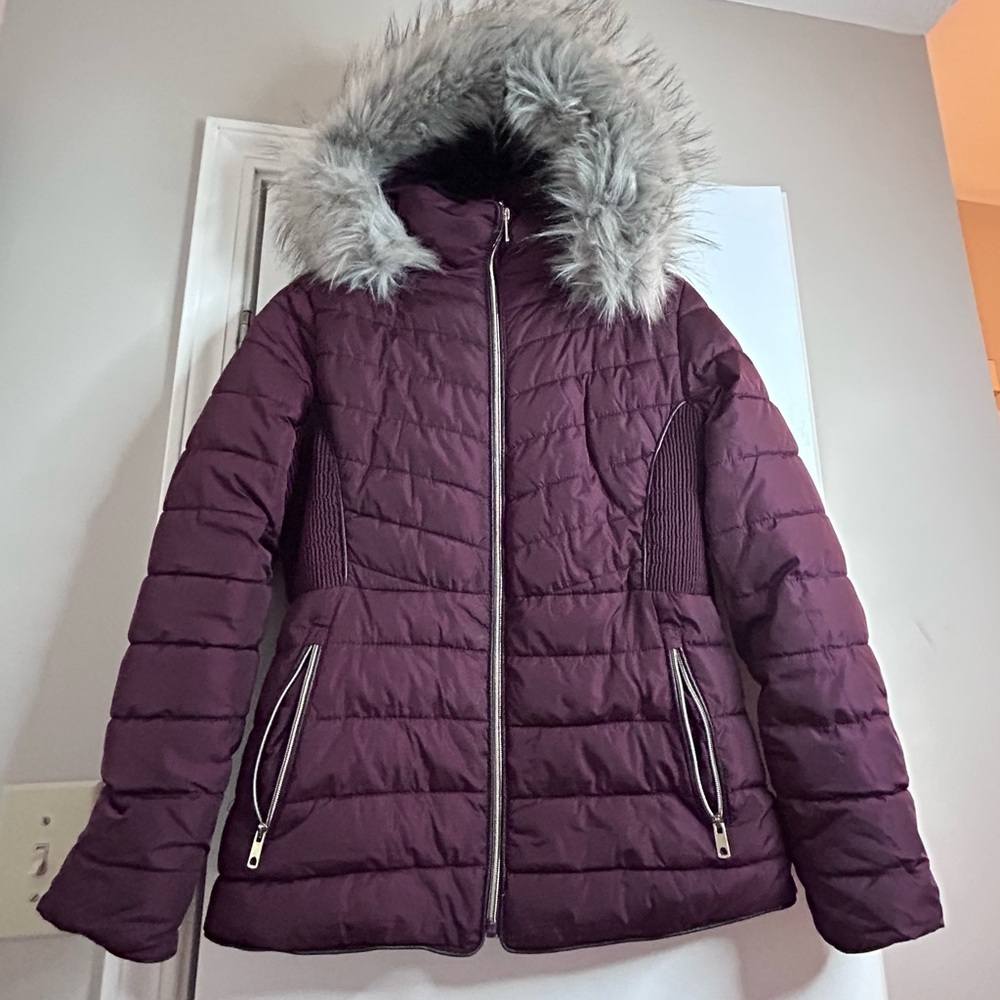 Special One Purple Winter Puffer Coat, Medium
